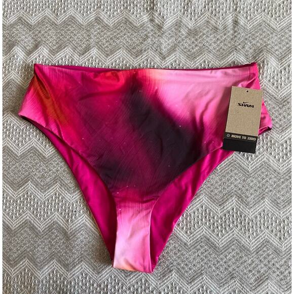 Women's Aurora Reversible High Waist Bikini Bottom in Pink Prime, size XL, NWT! - Picture 5 of 11